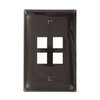 Leviton Number of Gangs: 1 High-Impact Nylon, Smooth Finish, Brown 41091-4BN